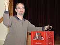Mike displays box contents