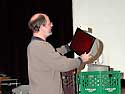 Mike Robinson checks a large safe light