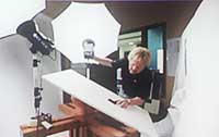 Rick Bell doing copywork
