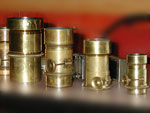The four petzal portrait lenses (plus an odd lens on the far left)