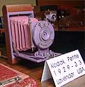 Lavender Kodak Petite folder marked Kodak USA