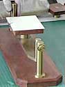replica of a plate holder used when polishing the silver plate before sensitizing