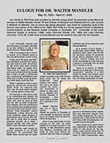 Dr Walter Mandler Eulogy by Rolf Fricke