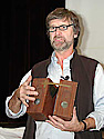 Les holding the Vermeer's Camera